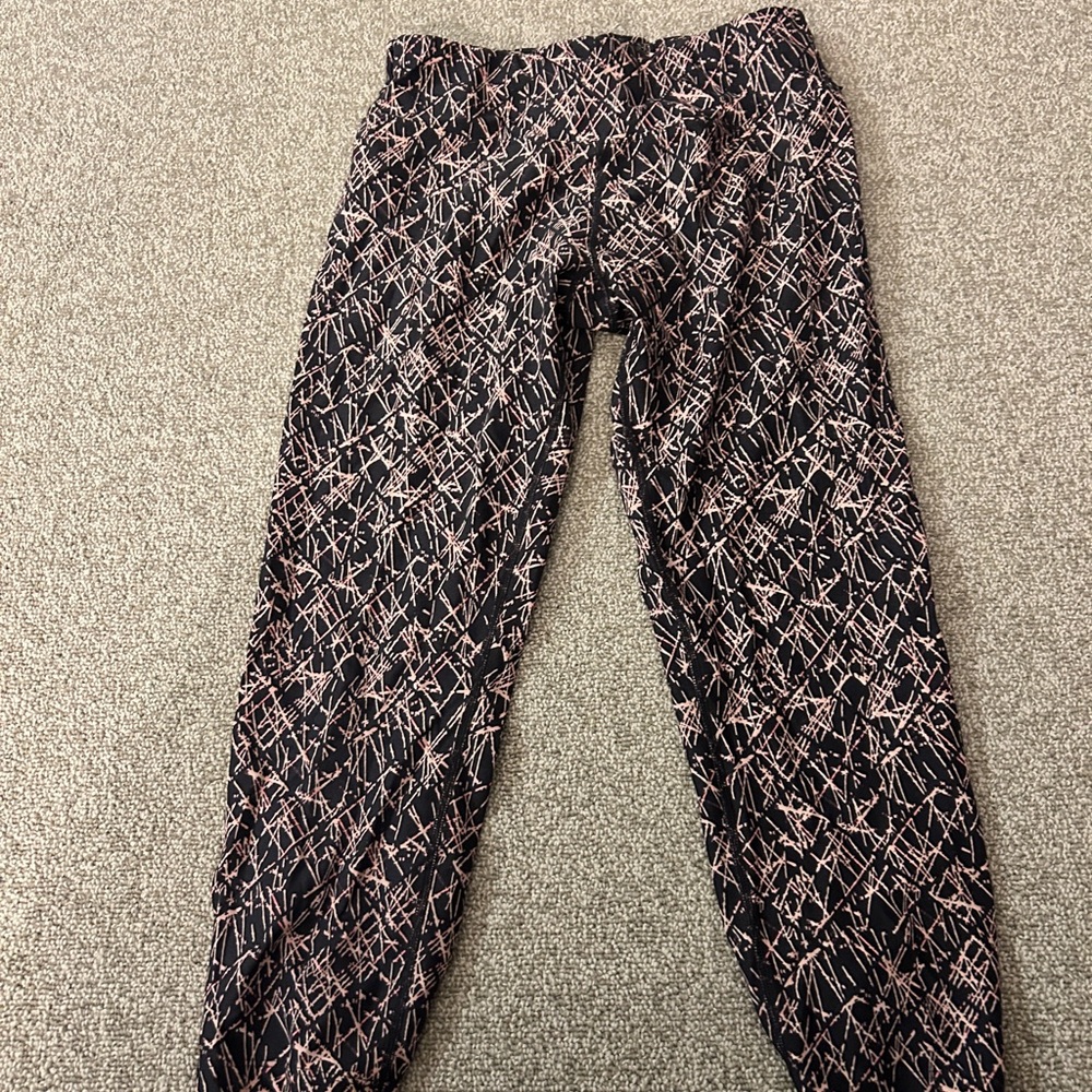Calvin Klein Black and Pink Patterned active leggings